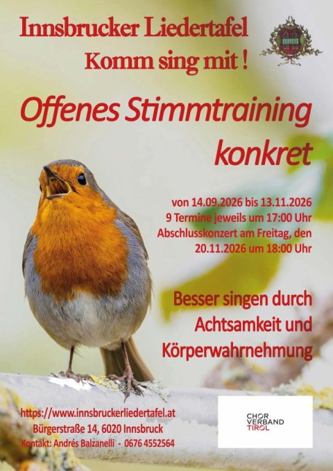 Offenes Stimmtraining konkret am 30.11.1999 in Innsbruck