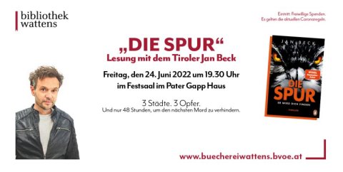 "DIE SPUR" Lesung mit dem Tiroler Jan Beck am 30.11.1999 in Wattens